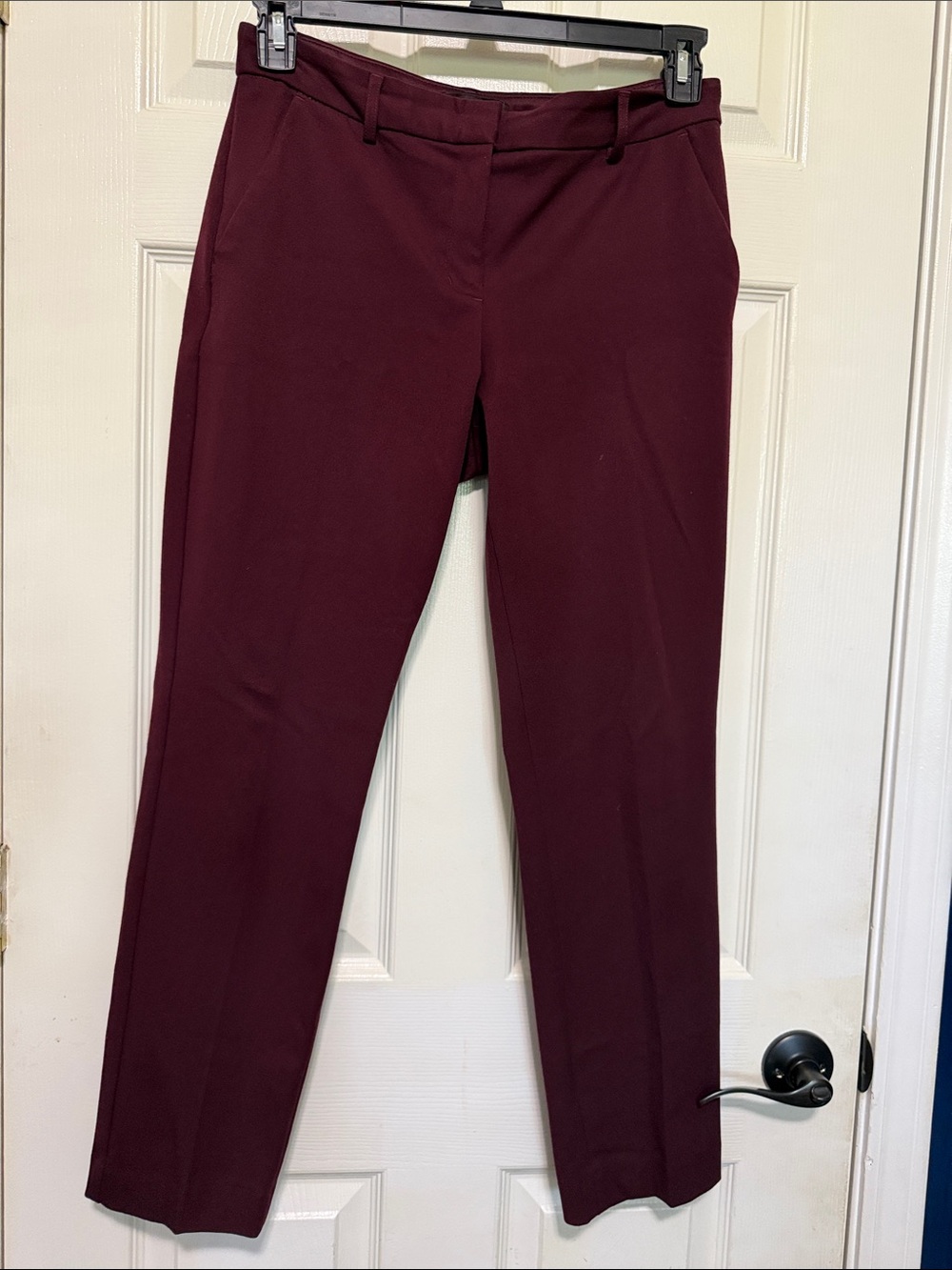 Express Women's Tailored Stretch Trousers - Burgundy